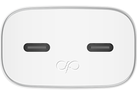 Tête de charge Force Power Lite 45W double port USBC-C blanc